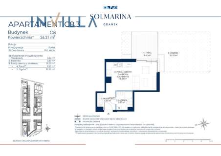 Apartament inwestycyjny 26,21 m Sol Marina