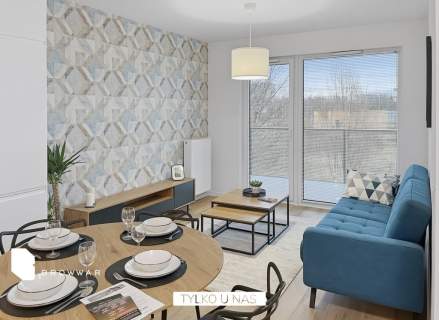 Nowoczesny apartament, 2 pokoje z balkonem