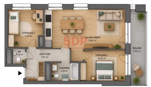 Nowy, 3 pok. apartament. Do wejścia. Legnicka Vita. Klima