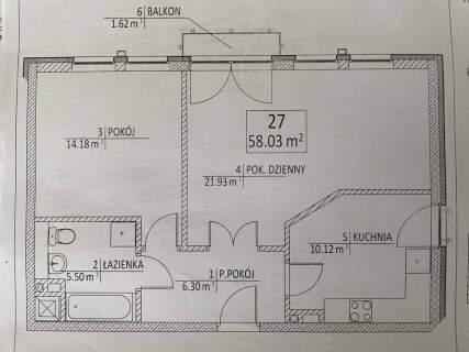 Mieszkanie na sprzedaż, 57,99 m2, Warszawa