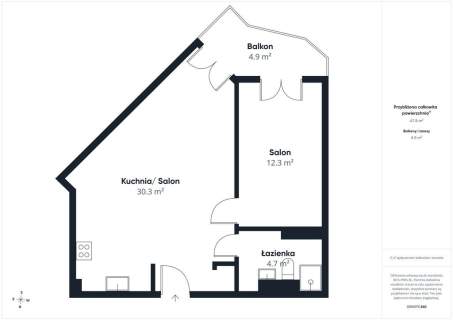 2 pokoje Parter Balkon Tczew