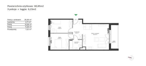 3 pokojowe mieszkanie balkon garaż ok. Bonarki
