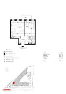 Apartament inwestycyjny 2-pokoje 48,22 m2 Ołtaszyn