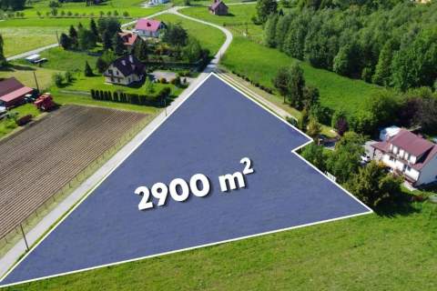 Działka budowlana 2900 m ŁOMNA Nowy Wiśnicz