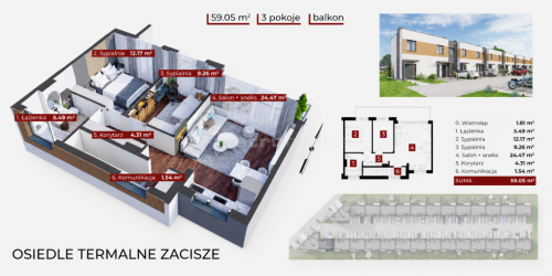 Mieszkanie bezczynszowe 59m2 Mszczonów