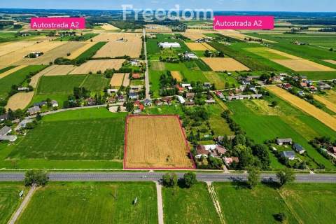 Działka inwestycyjna przy DK92 MPZP A2 3,5 km