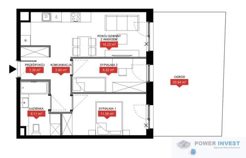 3 pokoje Smart Home Ogród 30m 52m 0% PCC