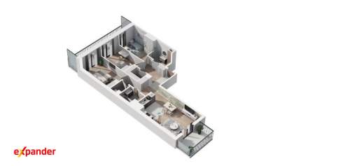 Funkcjonalne 4-pokojowe mieszkanie / 95m2/ 2 balkony.