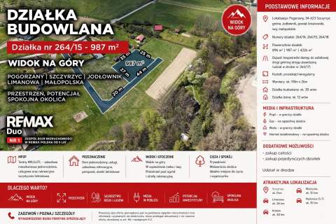 Działka budowlana, 10 arów, Pogorzany, Szczyrzyc