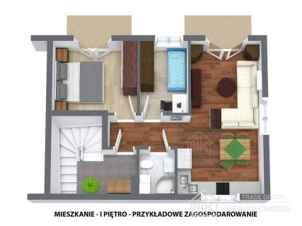 Kłaj mieszkanie 54m2, 3 pokoje, blisko PKP