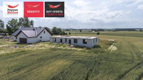 Działka 1752 m z rozpoczętą budową domu 132 m
