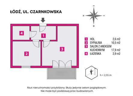 Wynajmę ładne mieszkanie obok Manufaktury