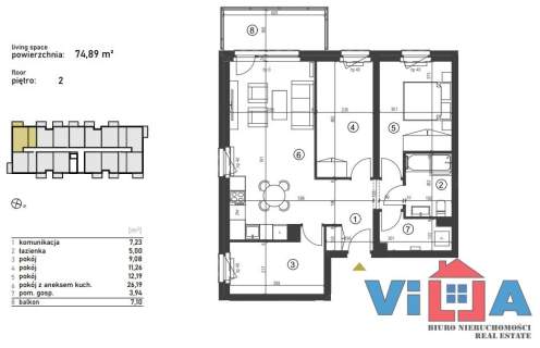 4 POKOJOWY APARTAMENT Z BALKONEM NA SPRZEDAŻ 