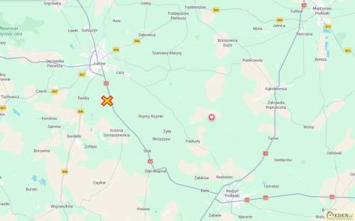 Sprzedam 4,55 ha w Gołąbkach przy trasie 63 Łuków- Radzyń Podl