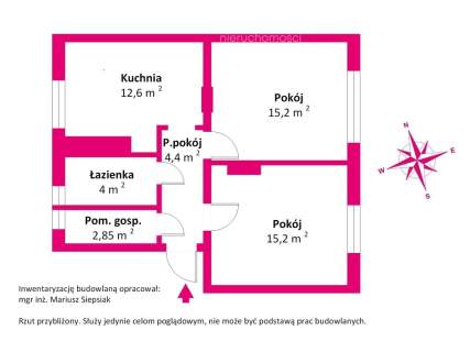 2 pokoje 54m2 Stok koło Łagowa Lubuskiego