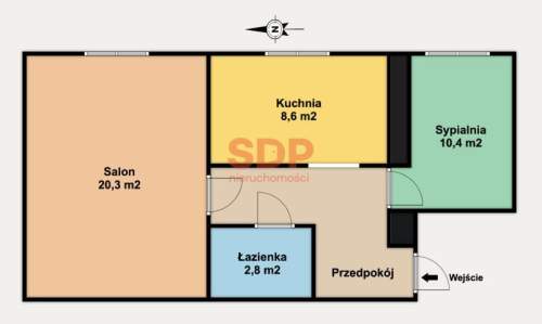 50,57 m2 2 pokoje Parter Miejsce parkingowe Zielona okolica