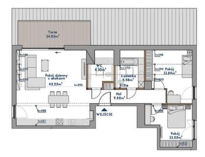 Apartament 3 pok. taras 14 m2 otoczeniu lasu PCC 0%