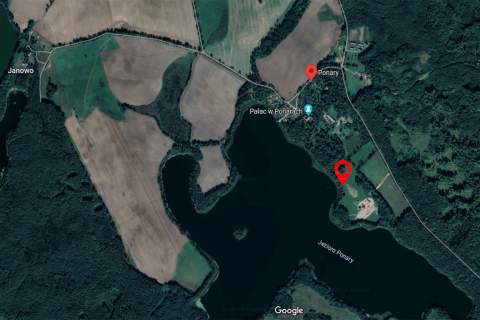 Działka 3,3 ha z własną linią brzegową j. Narie