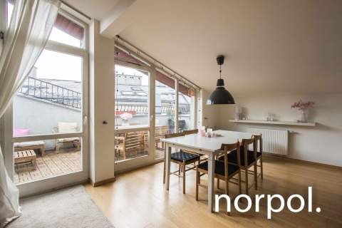 Stylowy apartament z jedną sypialnią i tarasem w centrum Kazimierza