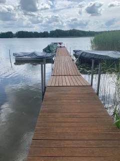 Gotowa działka na Mazurach 100m od jeziora z pomostem