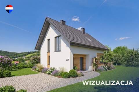 Nowy dom 118 m Skomielna Czarna Działka ok. 700 m 