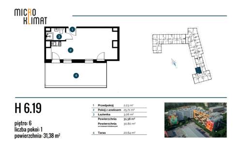 Apartamentowiec Taras 20m2 Nowe bud. 
