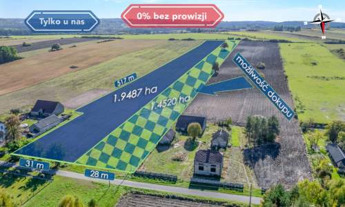 Duża działka Pabianice gm. Janów