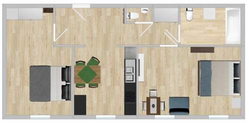 Przestronne 2 pokoje parking, 59 m2- Słabego 11