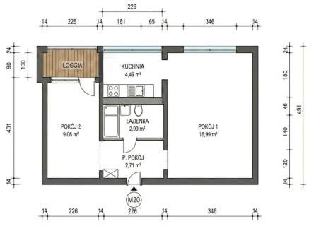 Sprzedam 2 pokoje z kuchnią, IIp, balkon, piwnica