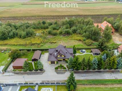 Dom wolnostojący 2 garaże Łozina działka 1418 m2