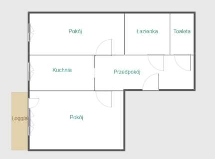 dwa niezależne pokoje, loggia, dostępne od zaraz