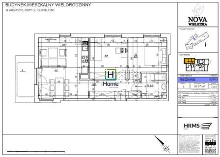 3-pok mieszkanie Wieliczka Ogródek