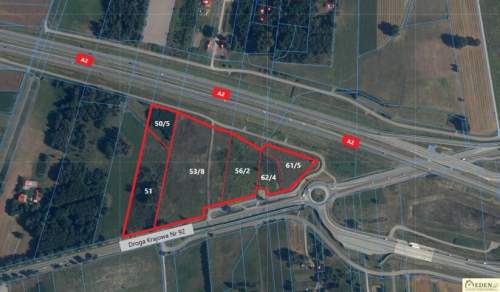 Sprzedam działki budowlane o pow. 4,4 ha w Ryczołek przy A2