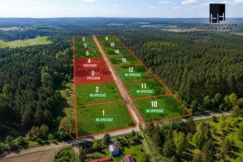 PIĘKNE DZIAŁKI NA OSIEDLU W ŚRODKU LASU