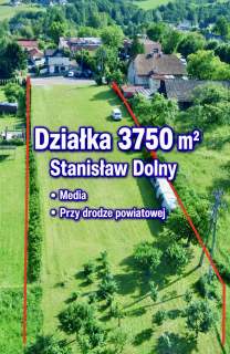 Działka inwestycyjno-budowlana 3750 m Stanisław Dolny