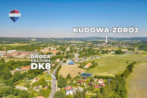 Działka budowlana z mediami, blisko DK8