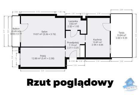 Mieszkanie z tarasem i balkonem na oś. Południie.