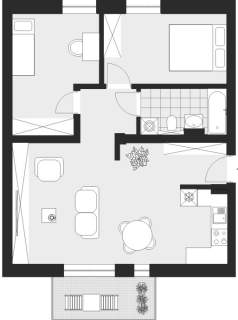 Makowskie Zacisze - apartament 5A, pow. 60,5 m2