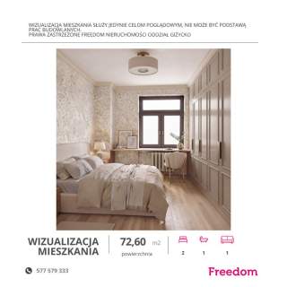 3-pokojowe mieszkanie 72,6 m ul. Konarskiego