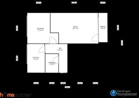 2 pok, balkon, 48m2 ul Stalowa