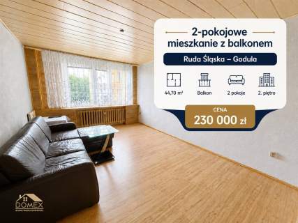 2 pokoje z balkonem Ruda Śląska Godula