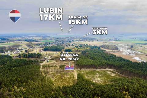 Działka budowlana w bezpośrednim sąsiedztwie lasu