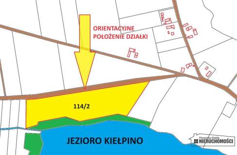 Duża działka siedliskowa nad Jeziorem Kiełpino