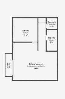 Na wynajem Tczew 2 pokoje Garderoba Balkon