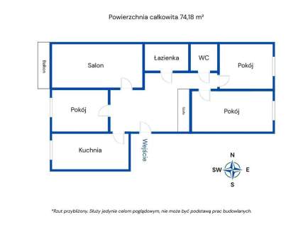 Komfortowe mieszkanie 74 m2 ul. Szymanowskiego