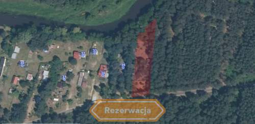 Działka rekreacyjna z domkiem letniskowym i rzeką