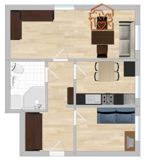 Lansjerów 1, Bartodzieje, 2 pokoje, pet friendly 