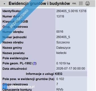 Działka w otoczeniu lasów