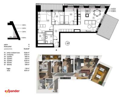 Penthouse z tarasem Centrum miasta 