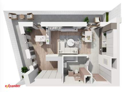 inwestycja z promocji/ Katowice centrum/ balkon 29 m2